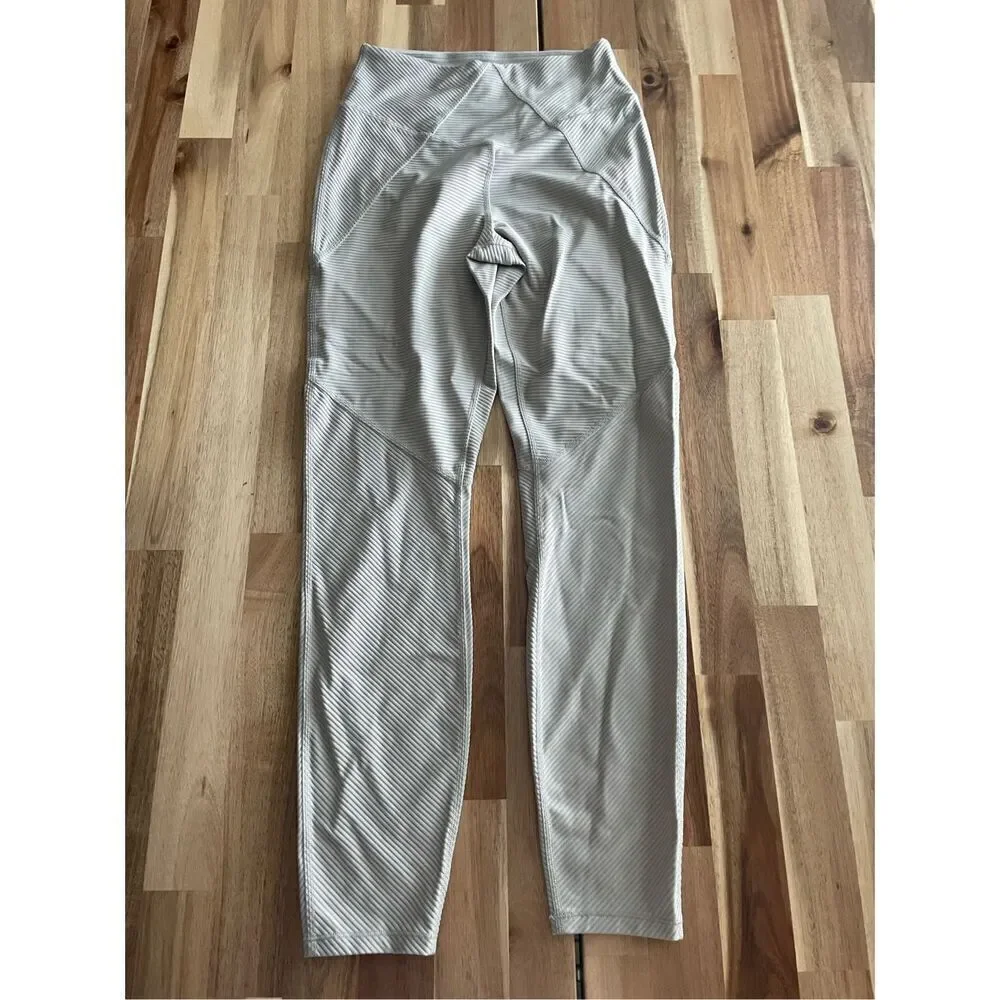 Good American High Waist Angled Rib Leggings Summer Sand